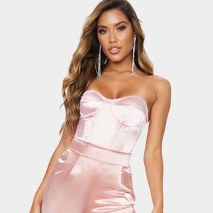 Pastel Pink Satin Corset